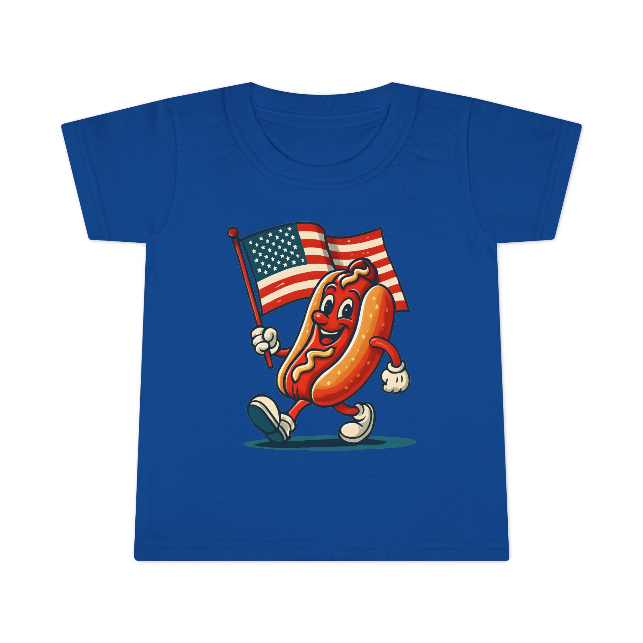 Happy 4th of July Hot Dog Toddler T-Shirt, Kids Independence Day Shirt, 4th of July Tee, Boys Girls Holiday Outfit, Kids Fun Apparel - Image 4